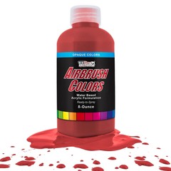 US Art Supply 8-Ounce Opaque Bright Red Airbrush Paint