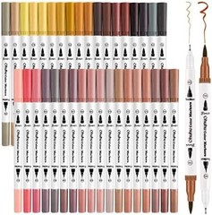 Skin Tone Markers: Dual Tips & Color Swatch for Creative Expression