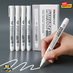 3 pcs White Waterproof Permanent Paint Marker Pens for Metal Wood Fabric
