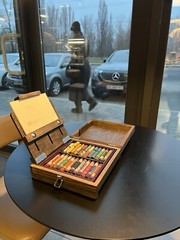 Travel Set Portable Paint Box , Mini Pochade Box, Artist Paint Set, Storage Box