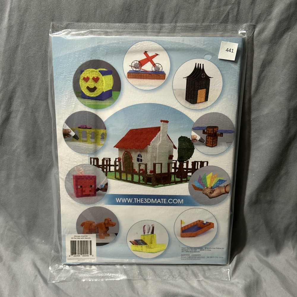 Starter – Transparent 3D Pen Mat 9 x 7 Inches with Compatible Stencils Book -…