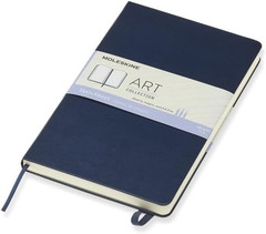 Art Sketchbook, Hard Cover, Large (5″ X 8.25″) Plain/Blank, Sapphire Blue, 104 P