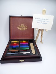 Royal Langnickel Drawing Art Set Pencils, Pastels in Wood Box 48pc