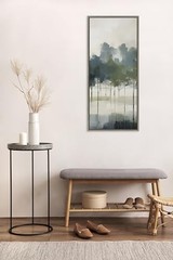 Sylvie Whispering Trees I Framed Canvas Wall Art by Amy 18L” x 40W” Gray