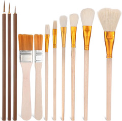 11-Piece Glaze Brush Set for Pottery, Acrylic, and Oil Painting