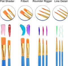 Versatile 240-Piece Nylon Brush Set for Watercolor, Acrylic, and Oil Painting