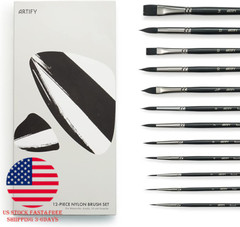 ARTIFY 12 PCS Watercolor Brushes Set Detail Paint Brushes for Beginners & Kids
