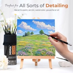 Compact 24 PCS Miniature Paint Brush Set – Ideal for Crafting & Rock Painting