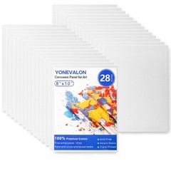 28 Pack 8×10 Inch Canvas Boards for Painting, Kids Art 8″x10″ – 28pcs, white