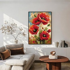 Abstract Painting By Numbers Kit Embroidery Cross Stitch Wall Art DIY