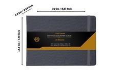 A5 Watercolour Sketchbook Cold Press 300gsm 100% Cotton Paper-24 Sheet Journal