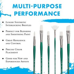 Summit White Synthetic Paint Brush For Acrylic And Oil Series 6100 Filbert 4