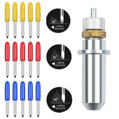 Graphtec Blade Holder + 15Pcs 30° 45° 60° Blades Vinyl Cutter Cutting Plotter J