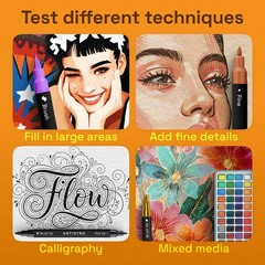 ARTISTRO 50 Acrylic Paint Markers – 1 Count (Pack of 50), Multicolor