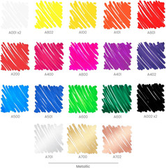 Oil Based Paint Markers, 20-Pack, 18 Unique Colors, 1.3 Mm Line, Small Barrel, P