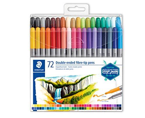 3200 TB72 Design Journey Double-Ended Fibre-Tip Pens with Two Nibs – Narrow a…