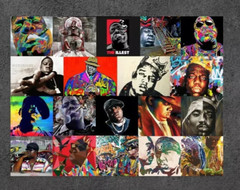 Notorious B.I.G. Biggie Smalls 36×24 Giclee Canvas – Unique Hip Hop Wall Art