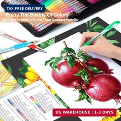 TANMIT Glitter Gel Pens, 160 Pack Glitter Pen with Case for Adults Coloring Book