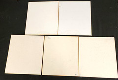 5 Vtg Shikishi Boards: Handmade: Sumi, Calligraphy Etc – 10-9/16″ x 9-3/8″ (#1)
