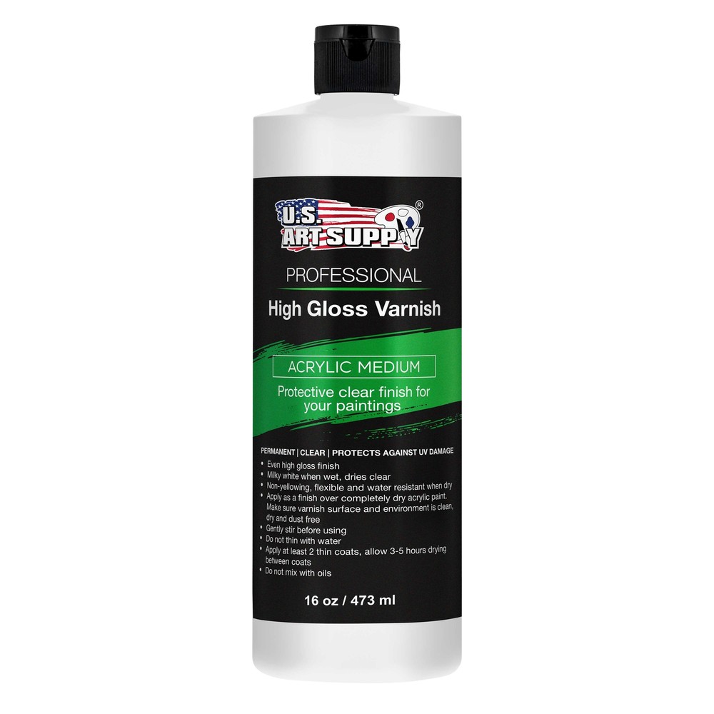 U.S. Art Supply Professional Gloss Varnish – 16 Ounce