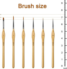 6Pcs Miniature Paint Brushes Set with Triangular Handles – for Acrylics, Oils, W