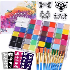 VESPRO Face Painting Kit For Adult Party,42 Colors 42 types, 42