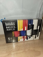 Liquitex Basics 75ml (2.54Floz) Acrylic Primary Set of 5 Tubes Paint Set