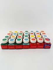 Vintage Pelikan PLAKA Paint Lot 28 Bottles Mixed Colors W Germany 4 Lbs