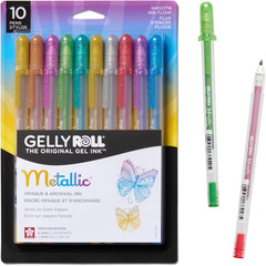 Gelly Roll Metallic Gel Pens – Pens for Scrapbook, Journals or Drawing – Art Gif