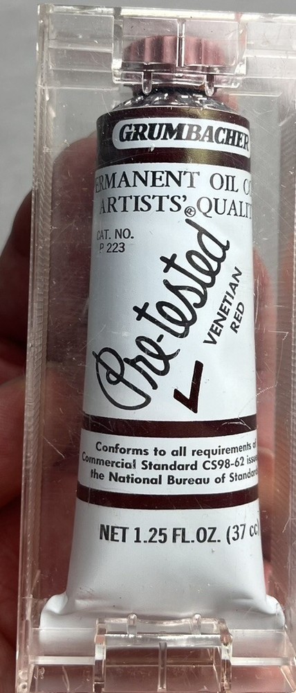 Grumbacher Pre-Tested Oil Paint, 37ml/1.25oz, Venetian Red P223