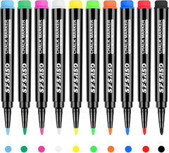 Liquid Chalk Markers for Acrylic Fridge 1 Count (Pack of 10) Multicolor