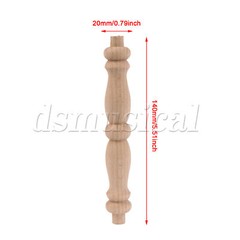 Unpainted Wood Spindle Baluster for Home Restaurant Decor 5.51″ x 0.79″