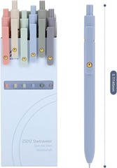 Stylish 6 Pcs Retractable Blue Ink Gel Pens – Perfect Gifts for All Occasions