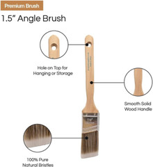 Juego de 6 brochas angulares de 1.5″ para pintura.