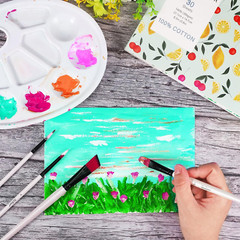 30 Sheets Watercolor Paper Pad, A5 (8.3 x 5.8) Cold Press Watercolor Paper, 140