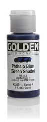 1 oz Fluid Acrylic Color Paints Phthalate Blue Green Shade Art Supplies