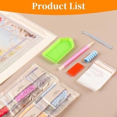 Flowers Diamond Painting Kit 5D 12 x 16 Inch DIY Floral Craft