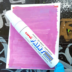 MODIFIED FUCHIA Uni Paint Marker PX-30 Broad Chisel Tip 8mm Graffiti Supplies