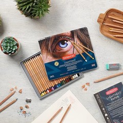 Lightfast Colored Pencils 24 Tin Set 4mm Wide Core 100% Oil-based Creamy 2302720