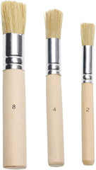 Wooden Stencil Brush Set 3Pcs Natural Bristle Template Paint Brushes for Acrylic