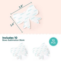 10 Pcs Sublimation Bow Blanks, Sublimation Acrylic Bow Blanks Keychain for He…