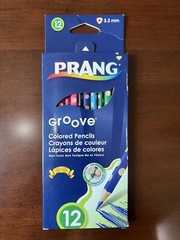 Prang Groove Triangular Pencils Assorted Colors Set of 12 – 3.3mm