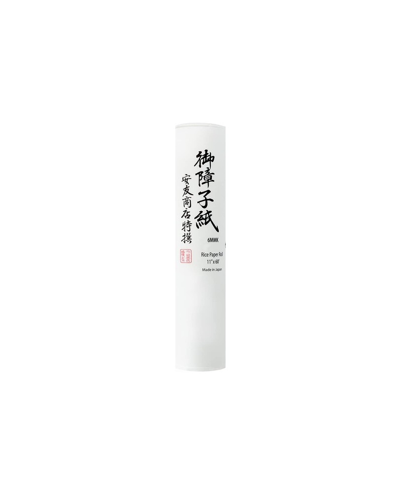 Yasutomo – 6MMK Acid-Free Rice Paper Roll, 11 in X 60 ft, White – 411247