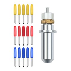 Graphtec Blade Holder + 15Pcs 30° 45° 60° Blades Vinyl Cutter Cutting Plotter