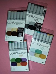 A LOT of (4) COPIC sketch~PORTRAITS, GRAYS, SECONDARY TONES & PASTELS~BID@$39.99