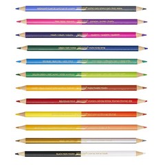 Duo-Colored Pencils 24 Assorted Colors 12 Count
