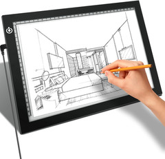 A4 Light Box for Tracing – Ultra-Thin LED Light Table with Adjustable Brightn…