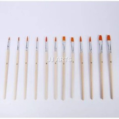 Palette and Nylon Brush Set – 12 pcs nylon brush + Oval palette (20x30cm)