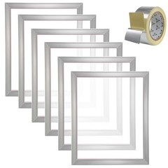 VEVOR 6 Pieces Aluminum, 16x20inch Silk Screen Frame with 16x20inch, Silver