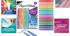 Flair DUAL Felt Tip Pens – 16 Colors, Brush & Medium Tips